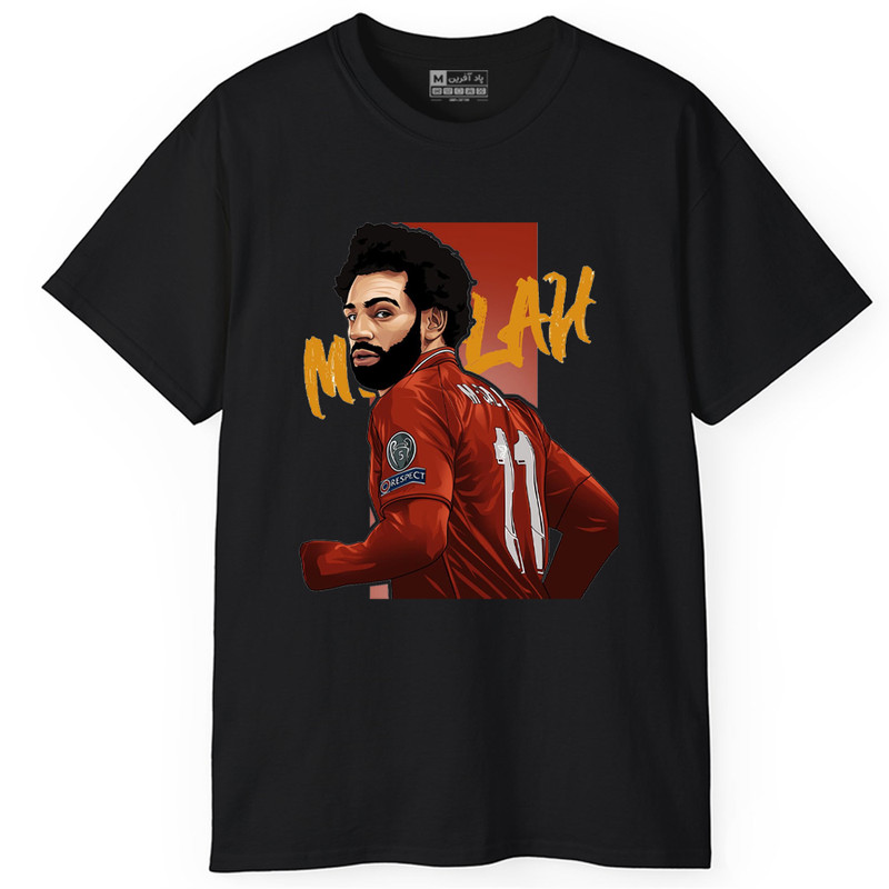 تی شرت آستین کوتاه یقه گرد مردانه پاد آفرین فوتبالی محمد صلاح کد 895