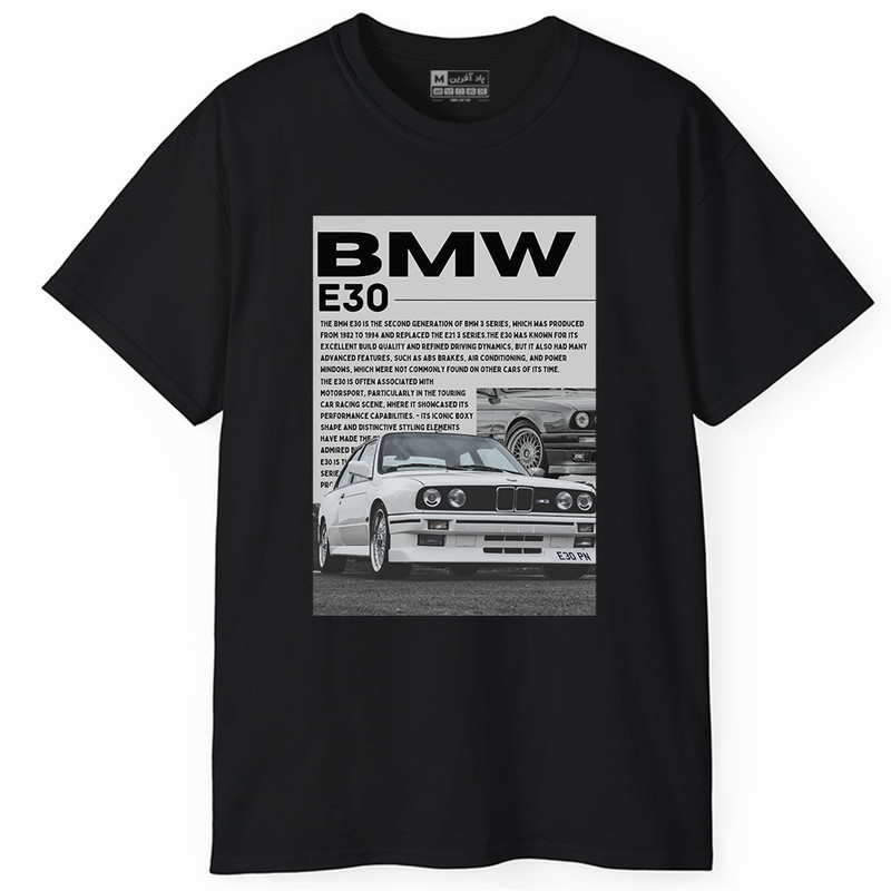 تی شرت آستین کوتاه یقه گرد مردانه پاد آفرین مدل ماشین BMW کد 908