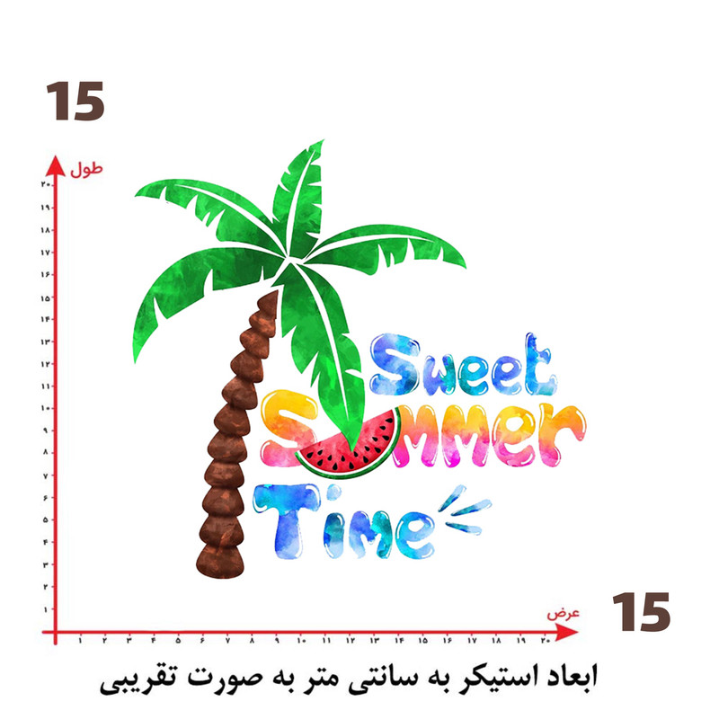 استیکر پارچه و لباس پاد آفرین طرح تابستان کد 3623