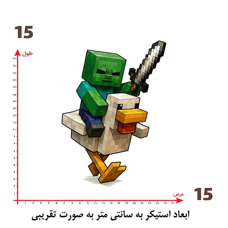 استیکر پارچه و لباس پاد آفرین طرح ماینکرافت کد 4860
