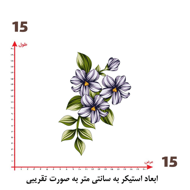 استیکر پارچه و لباس پاد آفرین طرح گل کد 3038