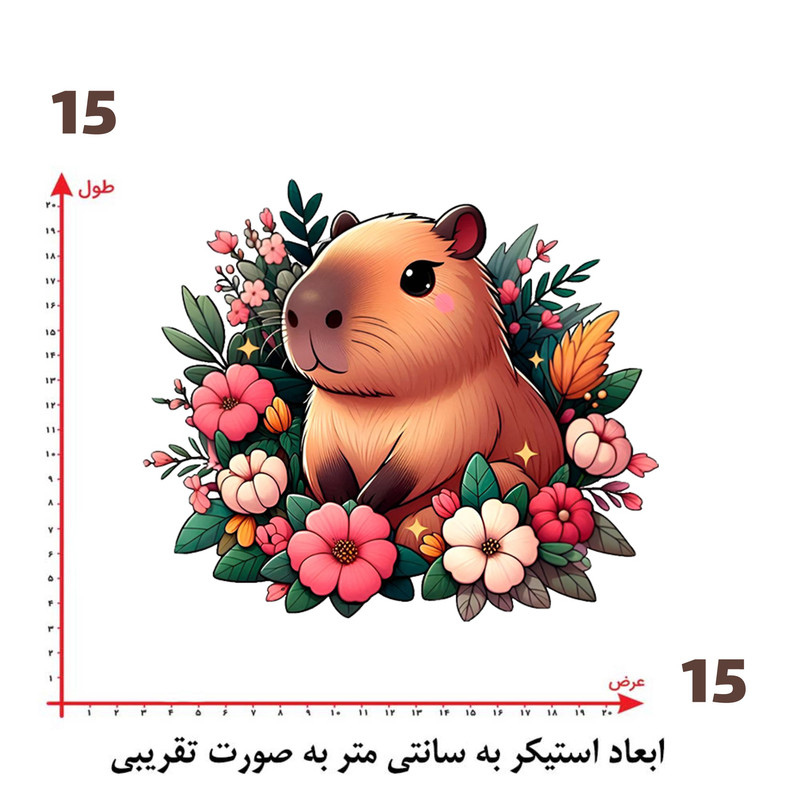 استیکر پارچه و لباس پاد آفرین طرح کارتونی سنجاب کد 4221