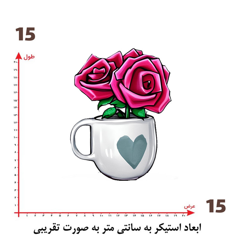 استیکر پارچه و لباس پاد آفرین طرح گل کد 5945