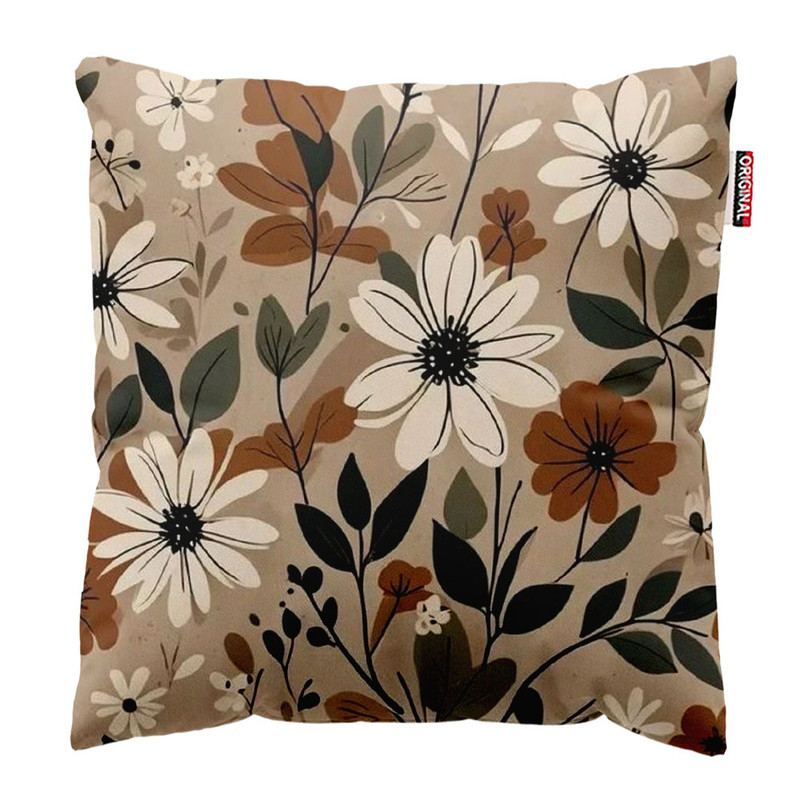 کوسن پاد آفرین طرح گل کد 1587 سایز 30*30 سانتی متر