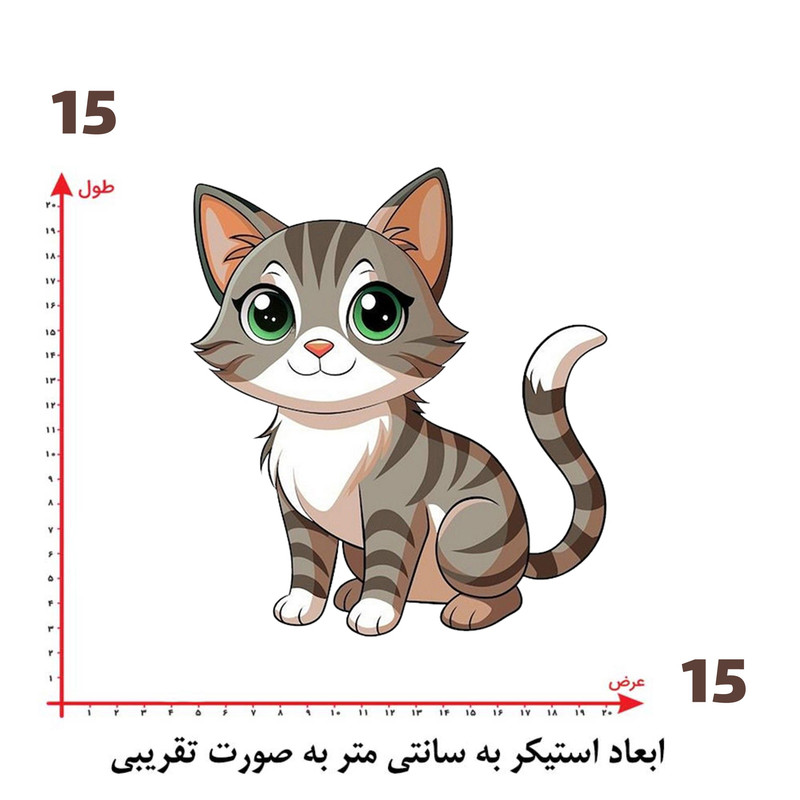 استیکر پارچه و لباس پاد آفرین طرح گربه کد 1572