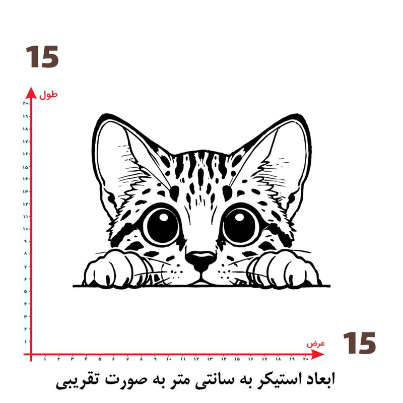 استیکر پارچه و لباس پاد آفرین طرح گربه کد 4127