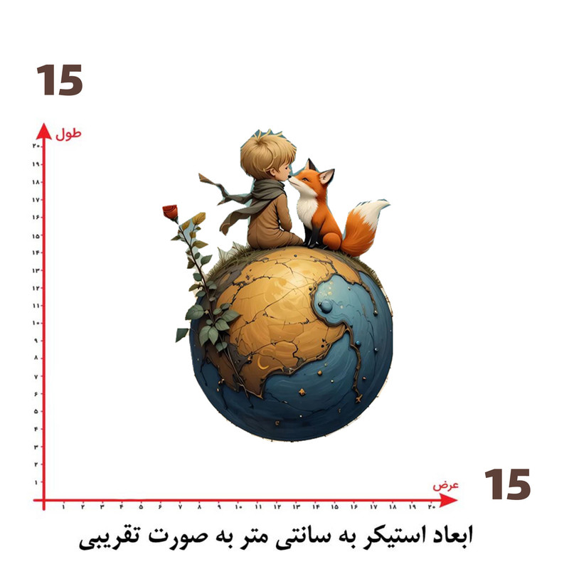 استیکر پارچه و لباس پاد آفرین طرح شازده کوچولو کد 374