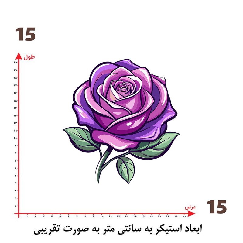 استیکر پارچه و لباس پاد آفرین طرح گل کد 5647