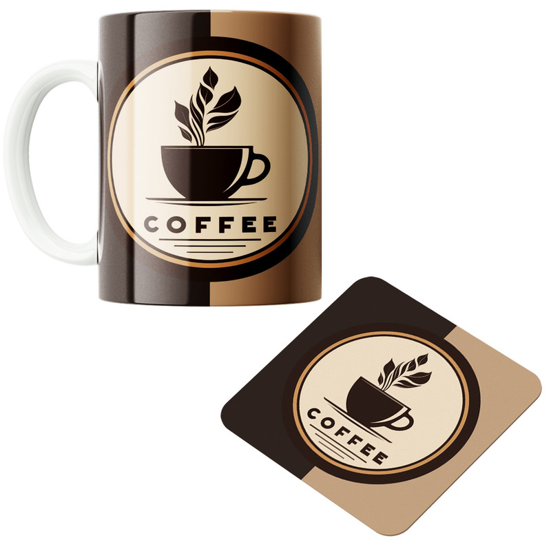 ماگ پاد آفرین مدل Coffee کد z337 به همراه زیر لیوانی