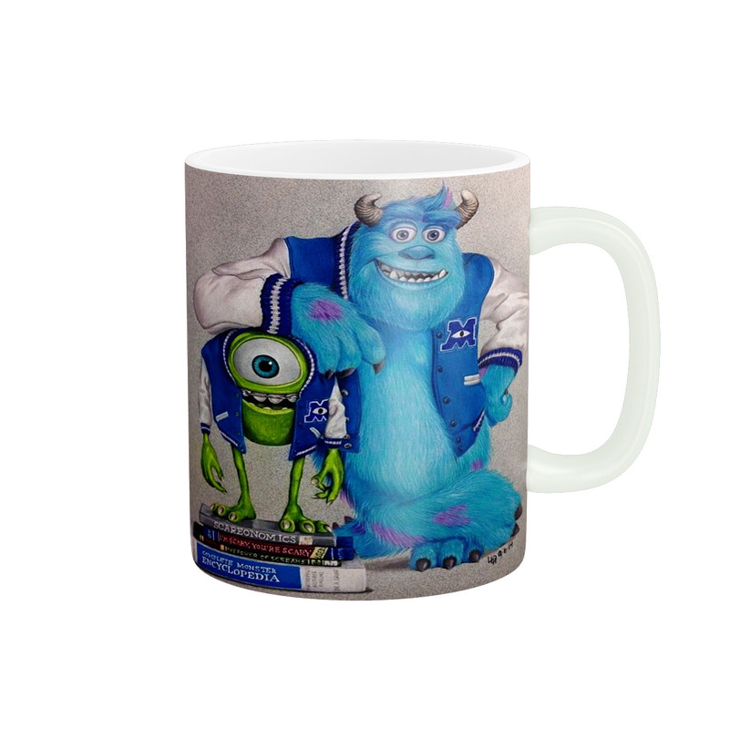 ماگ پادآفرین مدل کارتون کارخانه هیولاها طرح سالیوان و بو کد p3748