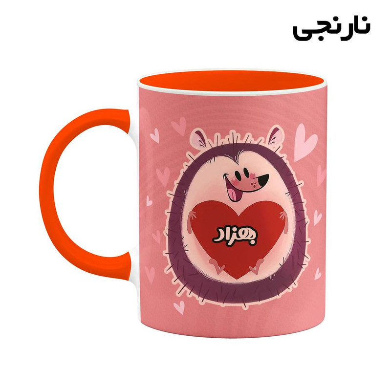 ماگ کاکتی طرح اسم بهزاد مدل قلب کد mgn11960