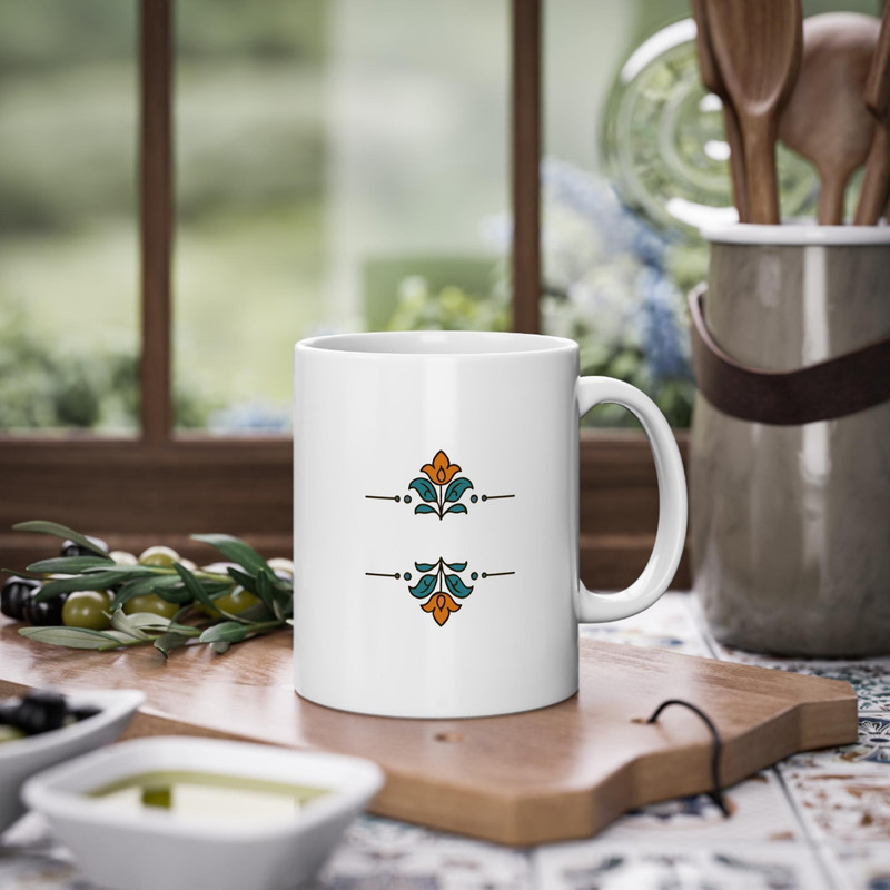 ماگ طرح گل سنتی