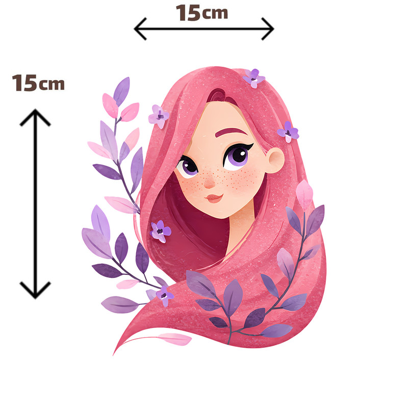 استیکر پارچه و لباس پاد آفرین مدل کارتونی کیوت فانتزی دخترانه کد S6692