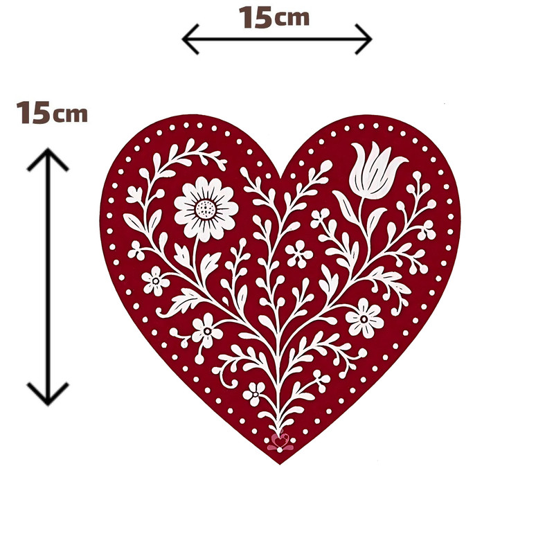 استیکر پارچه و لباس پاد آفرین مدل قلب کد S7530