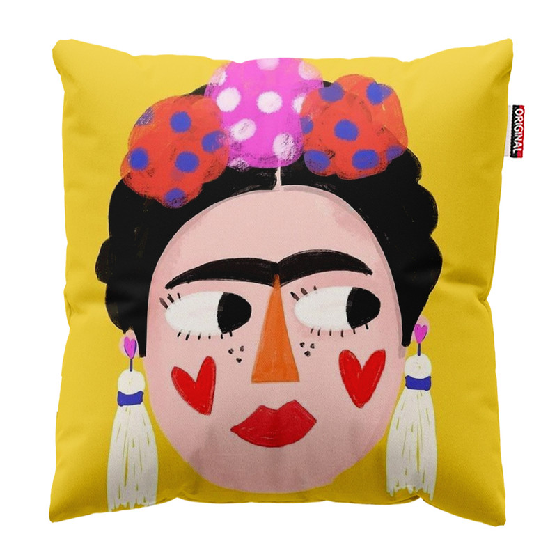 کوسن پاد آفرین مدل فریدا کالو کد PK303930 سایز 30*30 سانتی متر