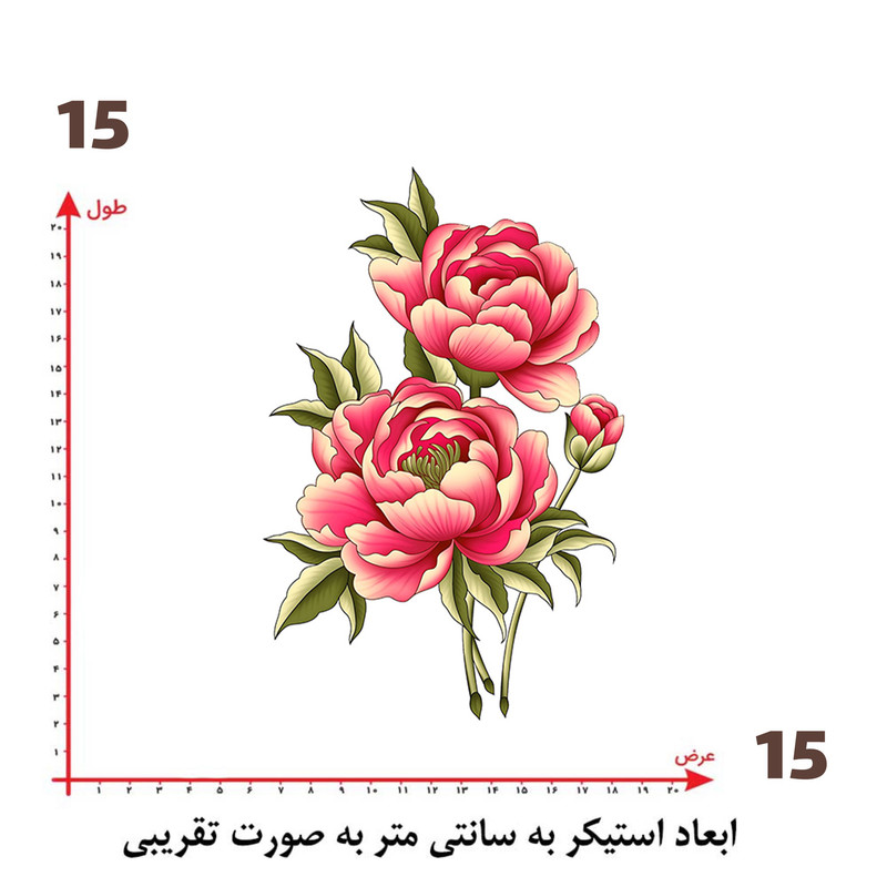 استیکر پارچه و لباس پاد آفرین طرح گل کد 2659