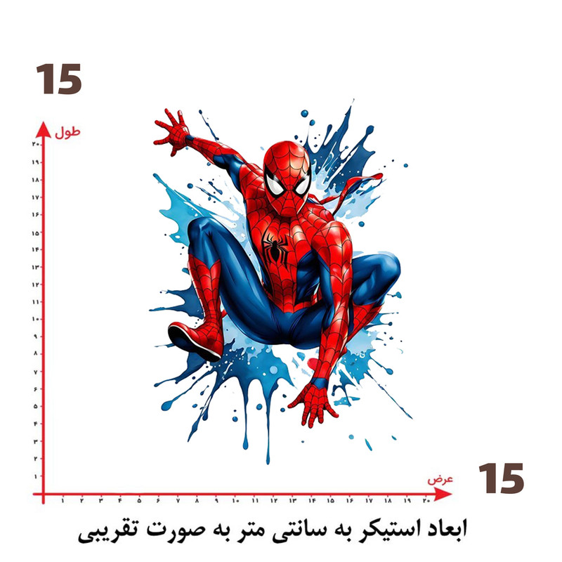 استیکر پارچه و لباس پاد آفرین طرح مرد عنکبوتی کد 932