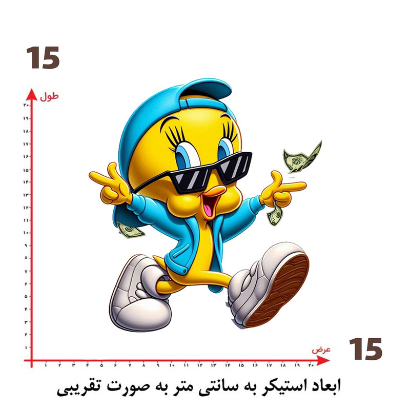 استیکر پارچه و لباس پاد آفرین طرح کارتونی کد 4309
