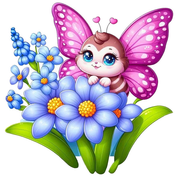 استیکر پارچه و لباس پاد آفرین طرح پروانه و گل کد 4659