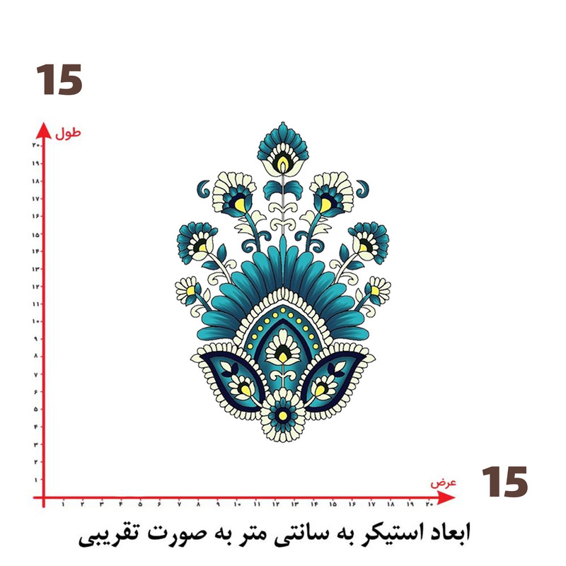 استیکر پارچه و لباس پاد آفرین طرح نقش سنتی کد 3261