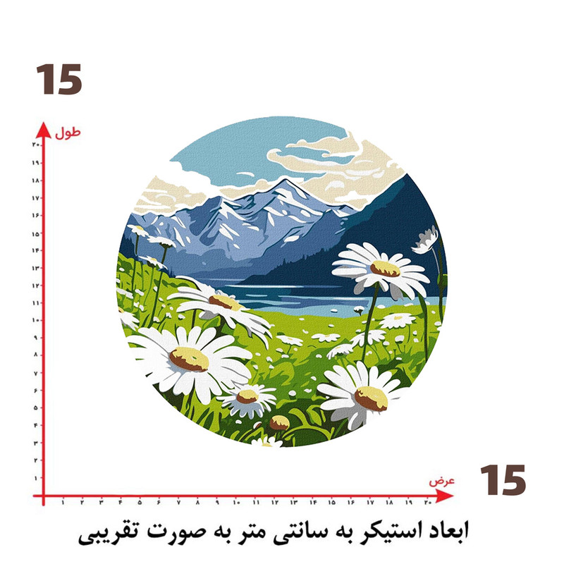 استیکر پارچه و لباس پاد آفرین طرح منظره کد 5832