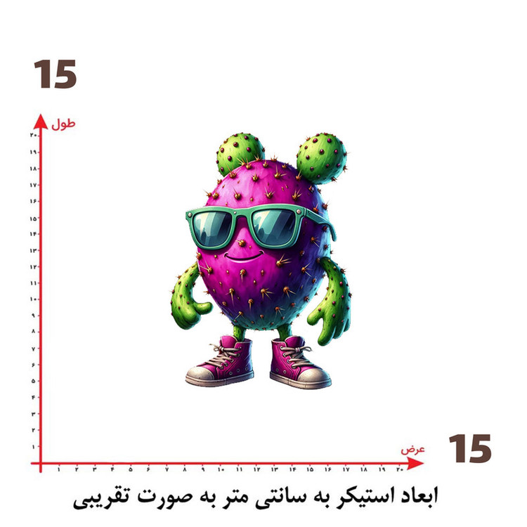 استیکر پارچه و لباس پاد آفرین طرح کارتونی کد 5977