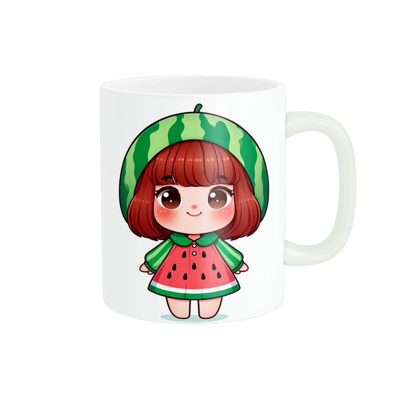ماگ پادآفرین مدل یلدایی شب یلدا شب چله طرح انار و هندوانه کد p2626
