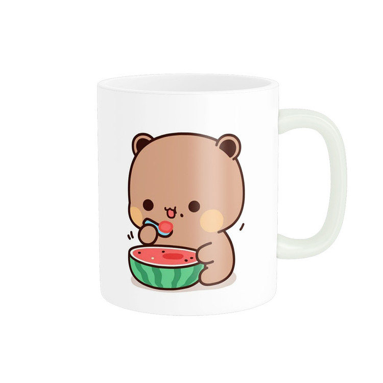 ماگ پادآفرین مدل یلدایی شب یلدا شب چله طرح انار و هندوانه کد p2628