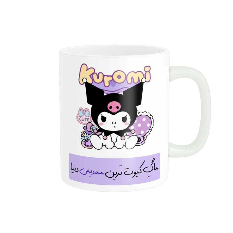 ماگ پاد آفرین مدل لیوان شخصی طرح دخترانه کرومی اسم مهدیس کد p8533