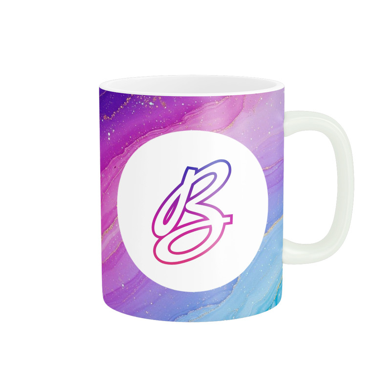 ماگ پاد آفرین مدل اسم شخصی فانتزی طرح اول اسم حرف B کد p11256