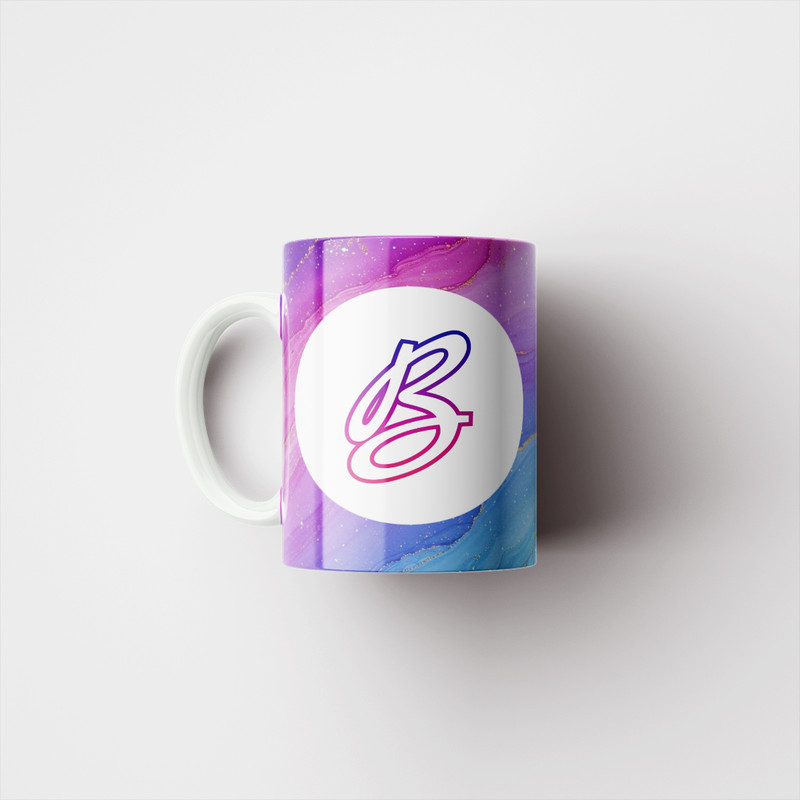 ماگ پاد آفرین مدل اسم شخصی فانتزی طرح اول اسم حرف B کد p11256