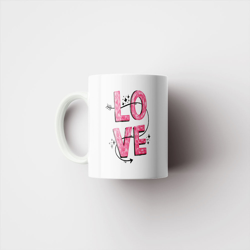 ماگ پادآفرین مدل عشق طرح قلب LOVE کد p6230