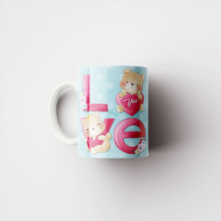 ماگ پادآفرین مدل عشق طرح قلب LOVE کد p6341