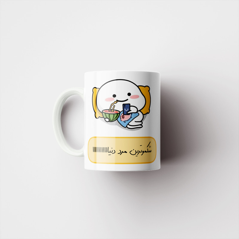 ماگ پاد آفرین مدل فانتزی طرح شکمو ترین مرد دنیا کد p11790