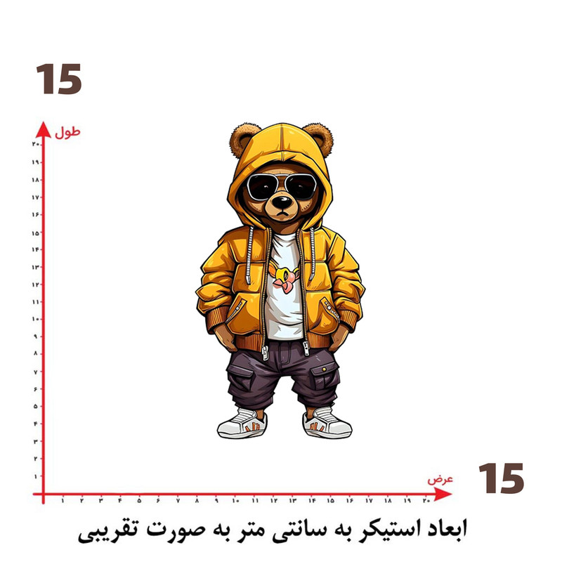 استیکر پارچه و لباس پاد آفرین طرح خرگوشی کد 3462