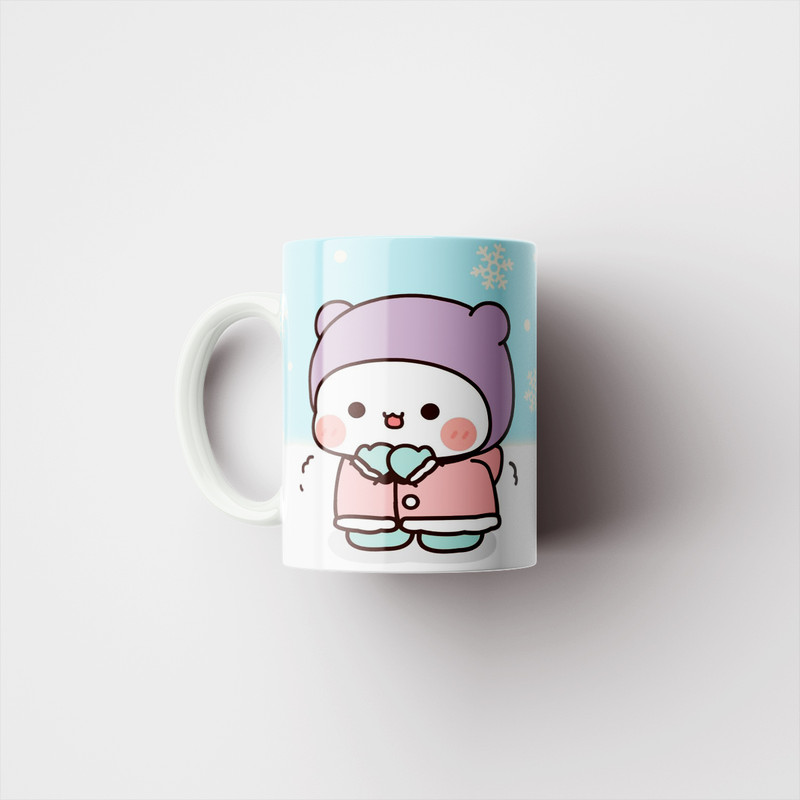 ماگ پاد آفرین مدل فانتزی طرح عروسکی زمستونی ناز و کیوت کد p12069