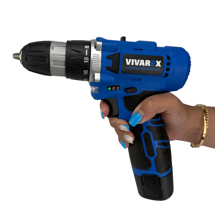 دریل پیچ گوشتی شارژی دو باتری 12 ولت سه نظام 10 میلیمتر ویوارکس مدل VR1210V-22A