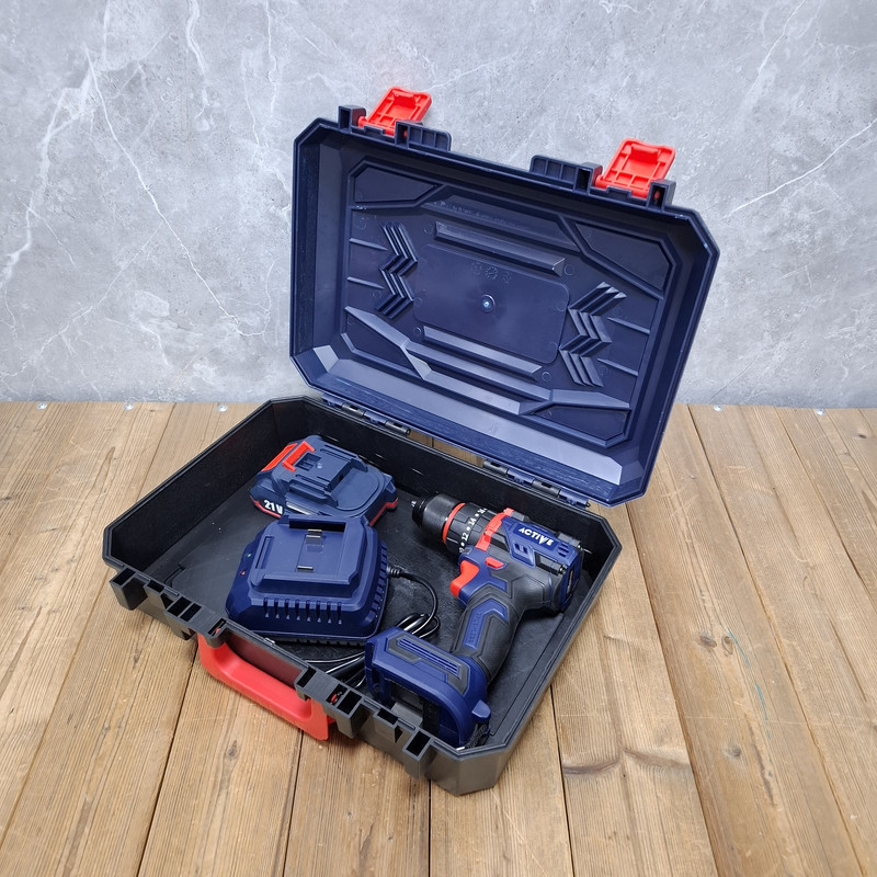 دریل چکشی شارژی صنعتی براشلس 10میلی متری 21 ولت تک باتری اکتیو مدل 7821 / 21V