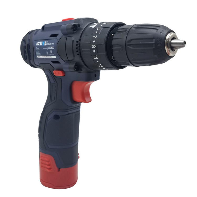 دریل چکشی شارژی صنعتی 10 میلی متری 12 ولت اکتیو مدل AC_3112BR کد 31 مجموعه 28 عددی