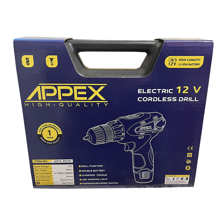 دریل پیچ گوشتی 12 ولت اپکس مدل APX-3010