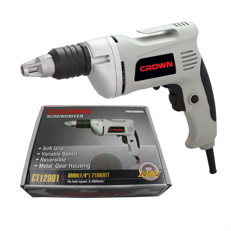دریل پیچ گوشتی برقی کرون مدل CT12001