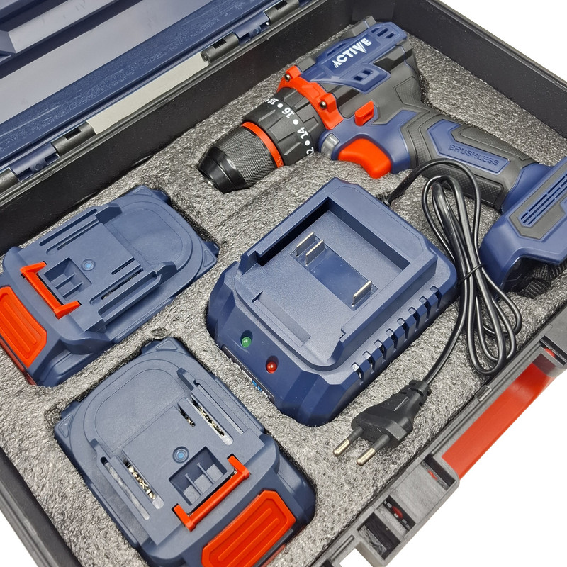 دریل چکشی شارژی براشلس 10میلی متری 21 ولت اکتیو مدل AC_7821CH