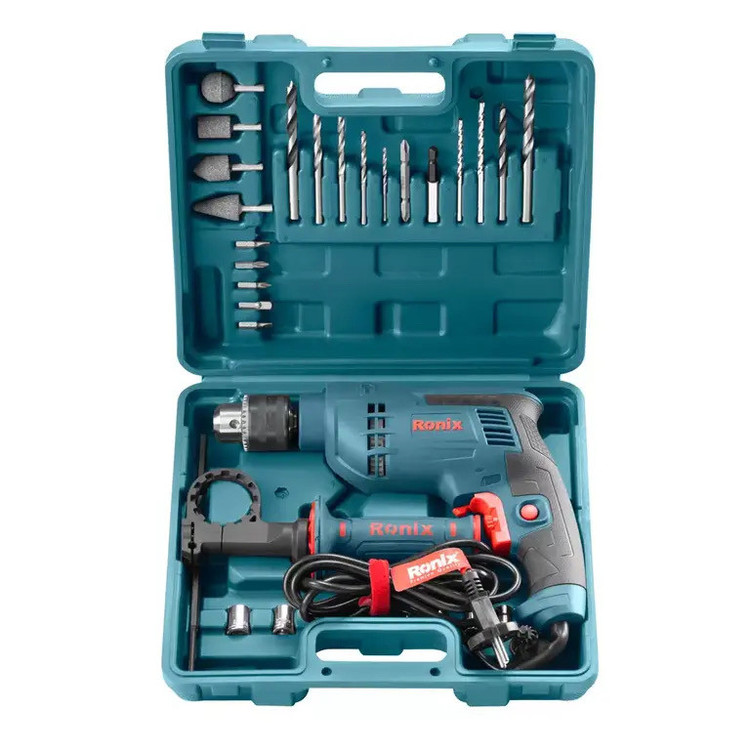 مجموعه 29 عددی دریل چکشی برقی 13 میلیمتری 220 ولت رونیکس مدل RS-0007