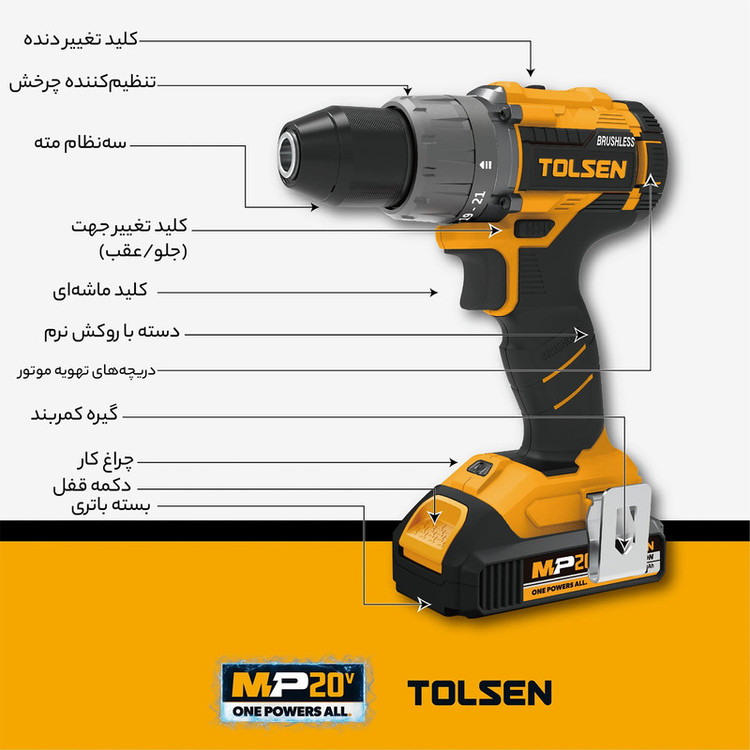 دریل پیچ گوشتی شارژی تولسن مدل 87252