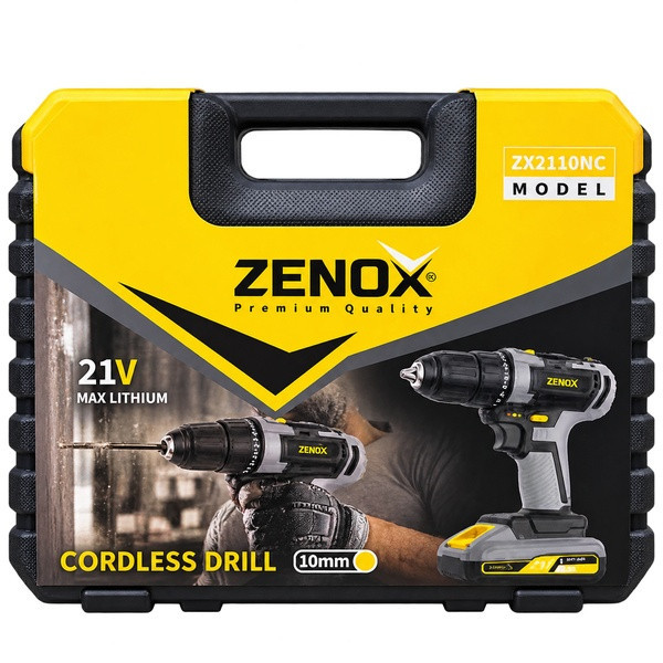 دریل پیچگوشتی شارژی 10 میلیمتری 21 ولت زنوکس مدل ZX2110NC