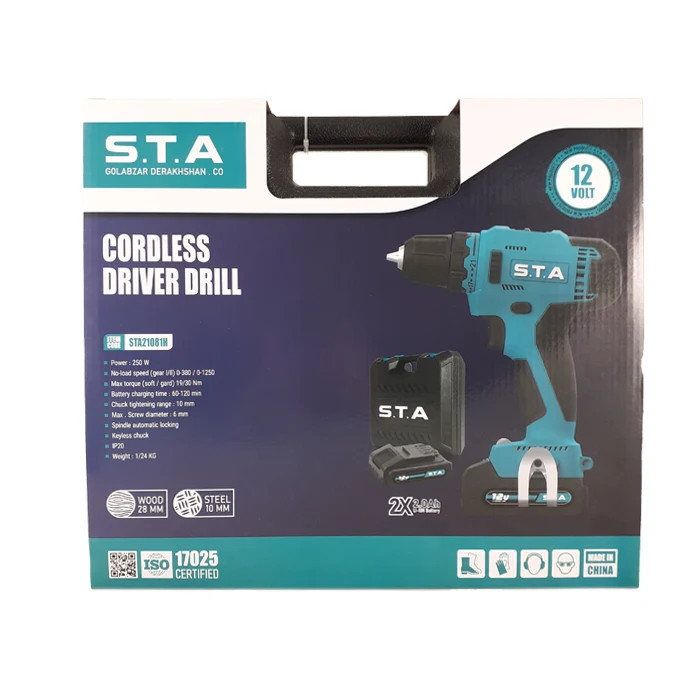 دریل پیچ گوشتی اس تی ای مدل CT21081H-2BMC