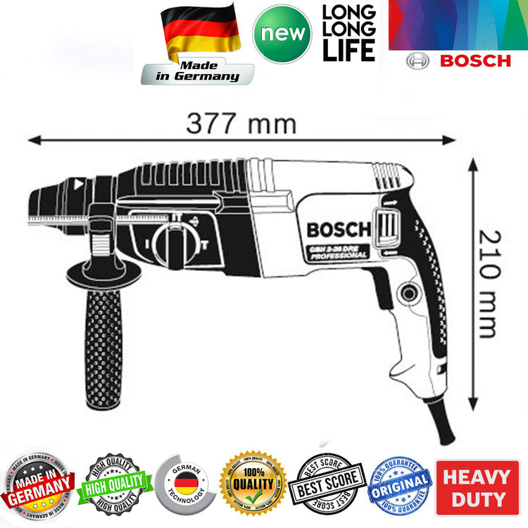 دریل چکشی بوش مدل GBH 2-26 DRE + 6 Extra