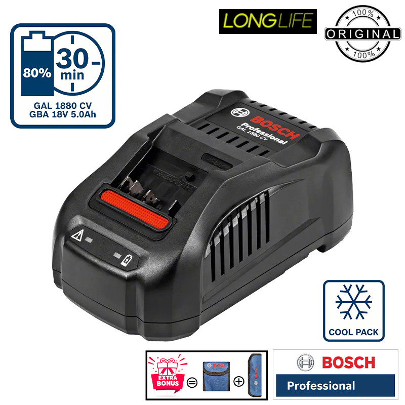 دریل پیچ گوشتی شارژی چکشی 13 میلی متری 18 ولت بوش مدل GSB 18 V 110 C / EC Motor (5 AH)