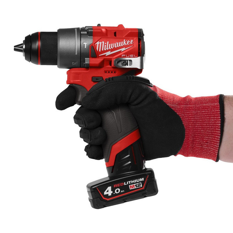 مجموعه 6 عددی دریل پیچگوشتی شارژی چکشی 13 میلی متری 12 ولت میلواکی مدل M12 FPD2 402X gloves 8129