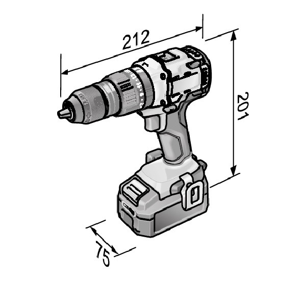 دریل چکشی فلکس مدل PD 2G 18.0-EC FS55BC/5.0